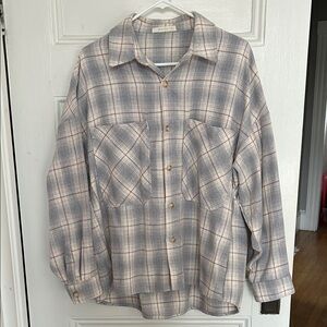 Plaid Button-Up Shirt